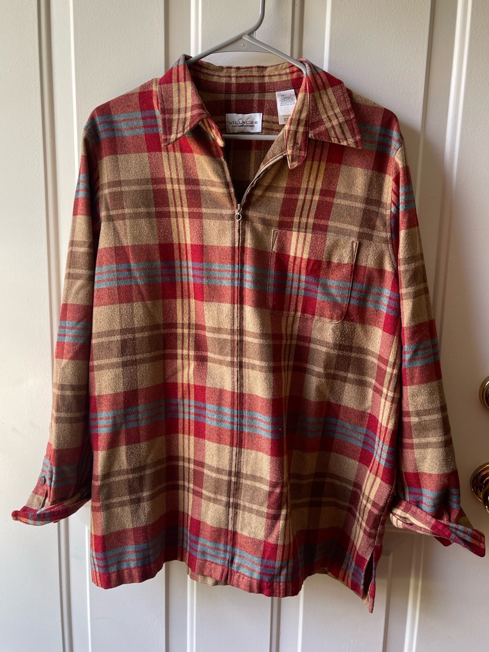 Villager Plaid Zip Up flannel